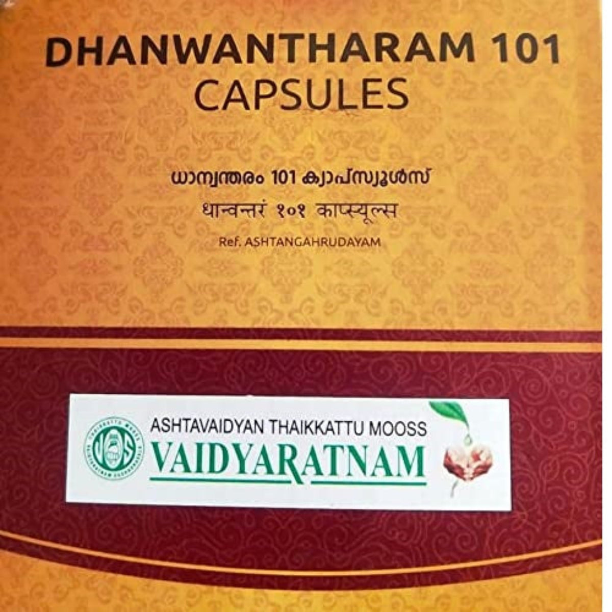 Vaidyaratnam Ayurvedic Dhanwantharam 101 Softgel 100 Kapseln