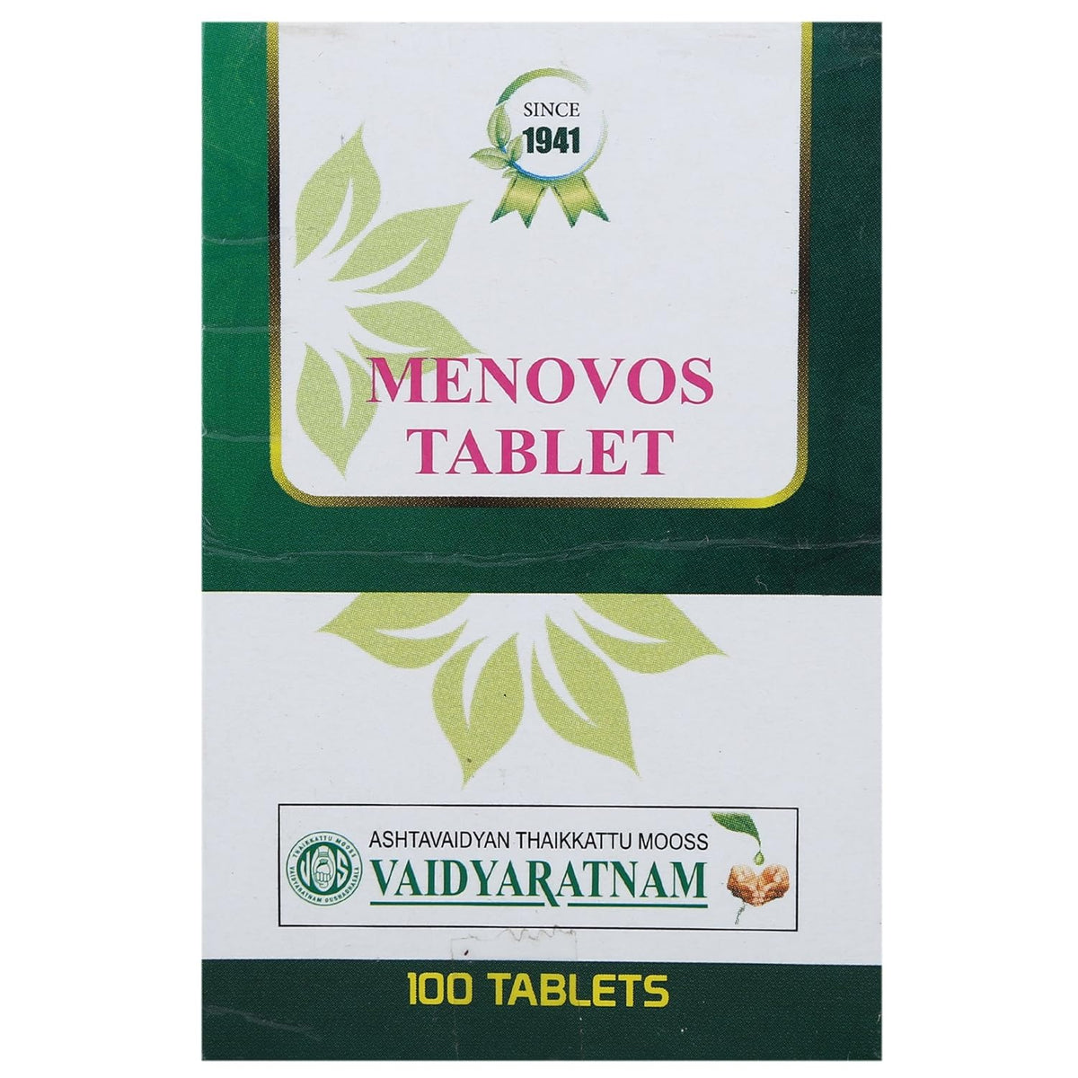 Vaidyaratnam Ayurvedic Menovos 100 Tablets
