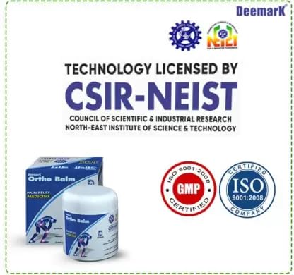 Deemark Ayurvedic Ortho Balm For Joint Pain,Back Pain,Muscle Pain & Twitching Balm 50 Gm