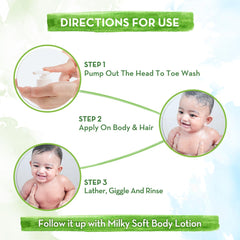 Mamaearth Milky Soft Head to Toe Wash With Oats,Milk,and Calendula for Babies 400ml