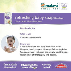 Himalaya Herbal Ayurvedic Erfrischende Babypflegeseife Hält Babys Haut kühl und frisch Seife
