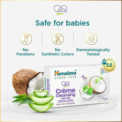Himalaya Herbal Ayurvedic Crème Cleansing Baby Care Bar - Sanfte Pflege für Neugeborene und Babys mit empfindlicher Haut - Seife