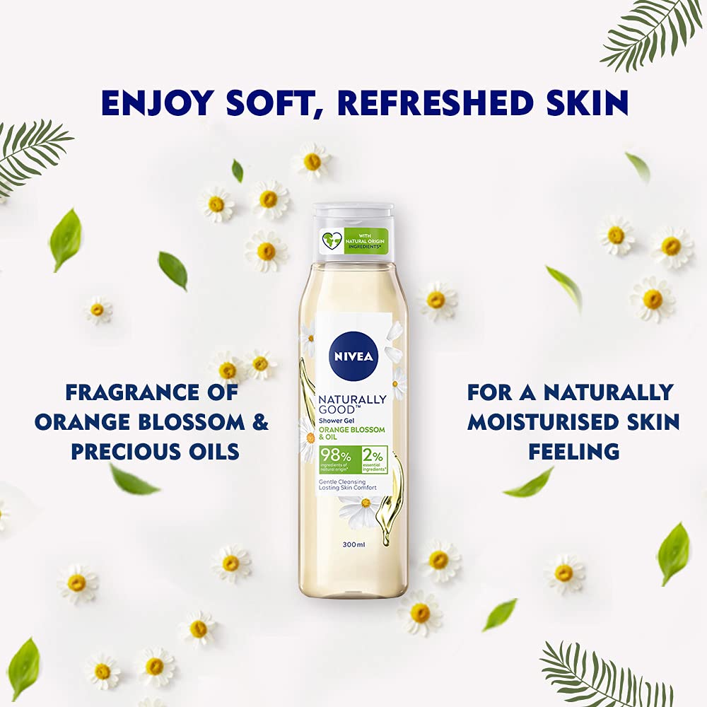 Nivea Naturally Good Plum Blossom Oil Body Shower Gel 300 ml