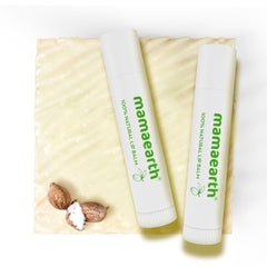 Mamaearth Nourishing 100% Natural Lip Balm with Vitamin E for Soft & Supple Lips Color Shea Butter,Raspberry & Strawberry 4g