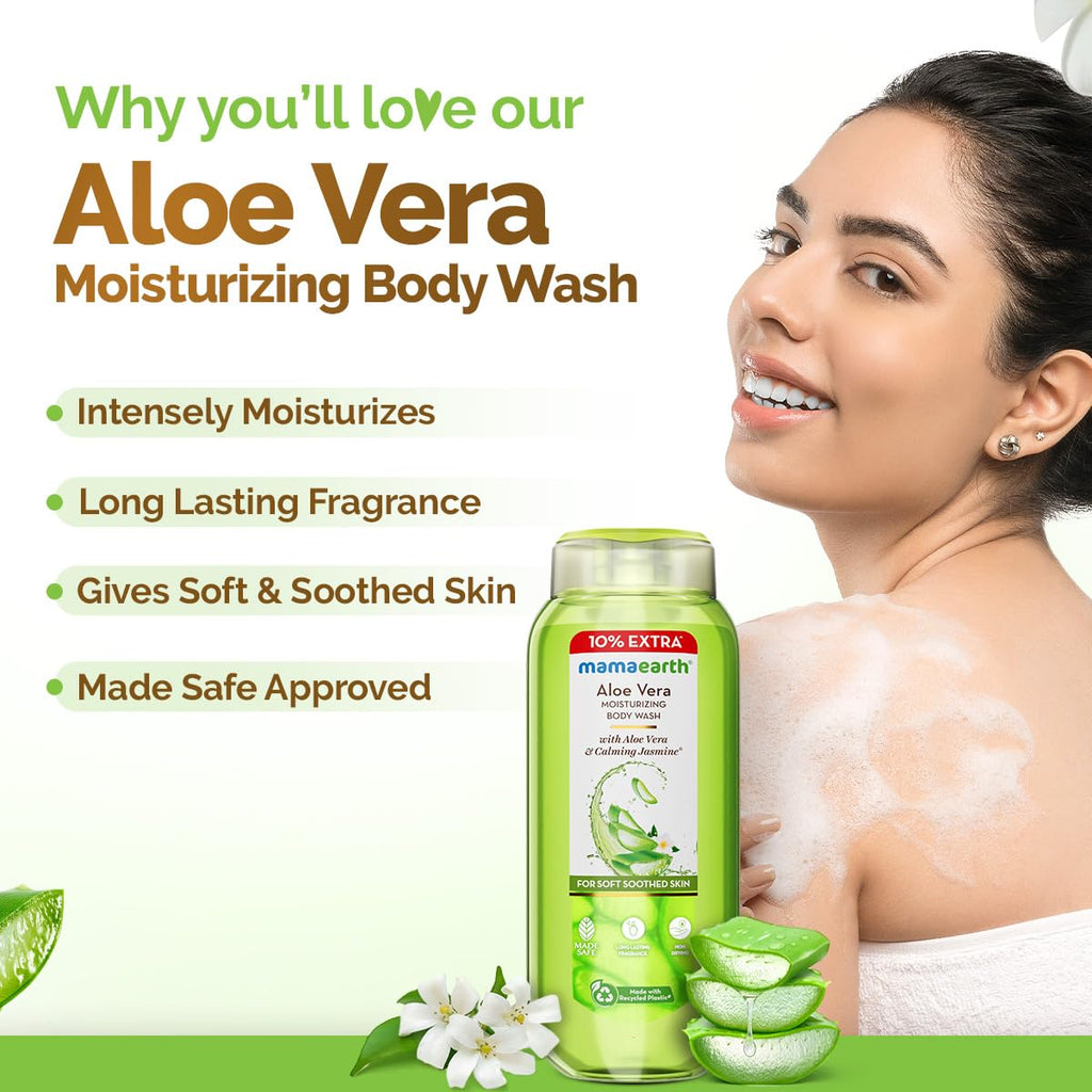 Mamaearth Aloe Vera Moisturizing Body Wash with Aloe Vera & Calming Jasmine 250ml