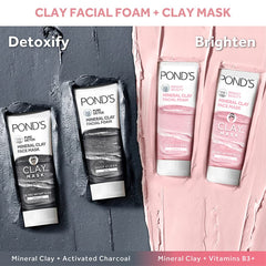 POND'S Pure Detox Mineral Clay Activated Charcoal Facial Foam 90g