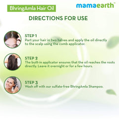 Mamaearth BhringAmla Hair Oil with Bhringraj and Amla for Intense Hair Treatment 250ml