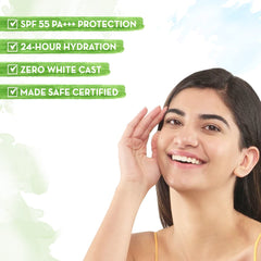 Mamaearth Aloe Vera Sunscreen Face Serum with Aloe Vera & Ashwagandha for UVA & B Protection 30ml