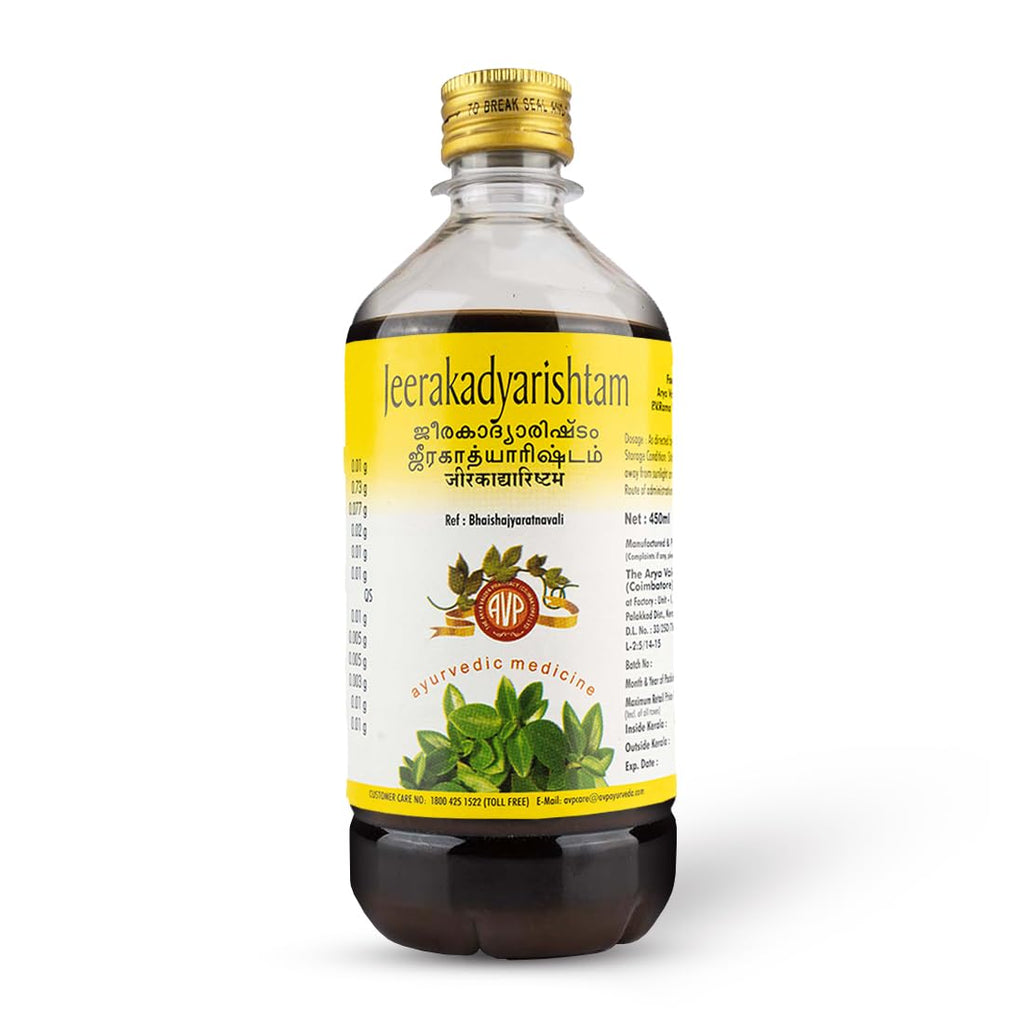 AVP Ayurvedic Jeerakadyarishtam Liquid 450ml