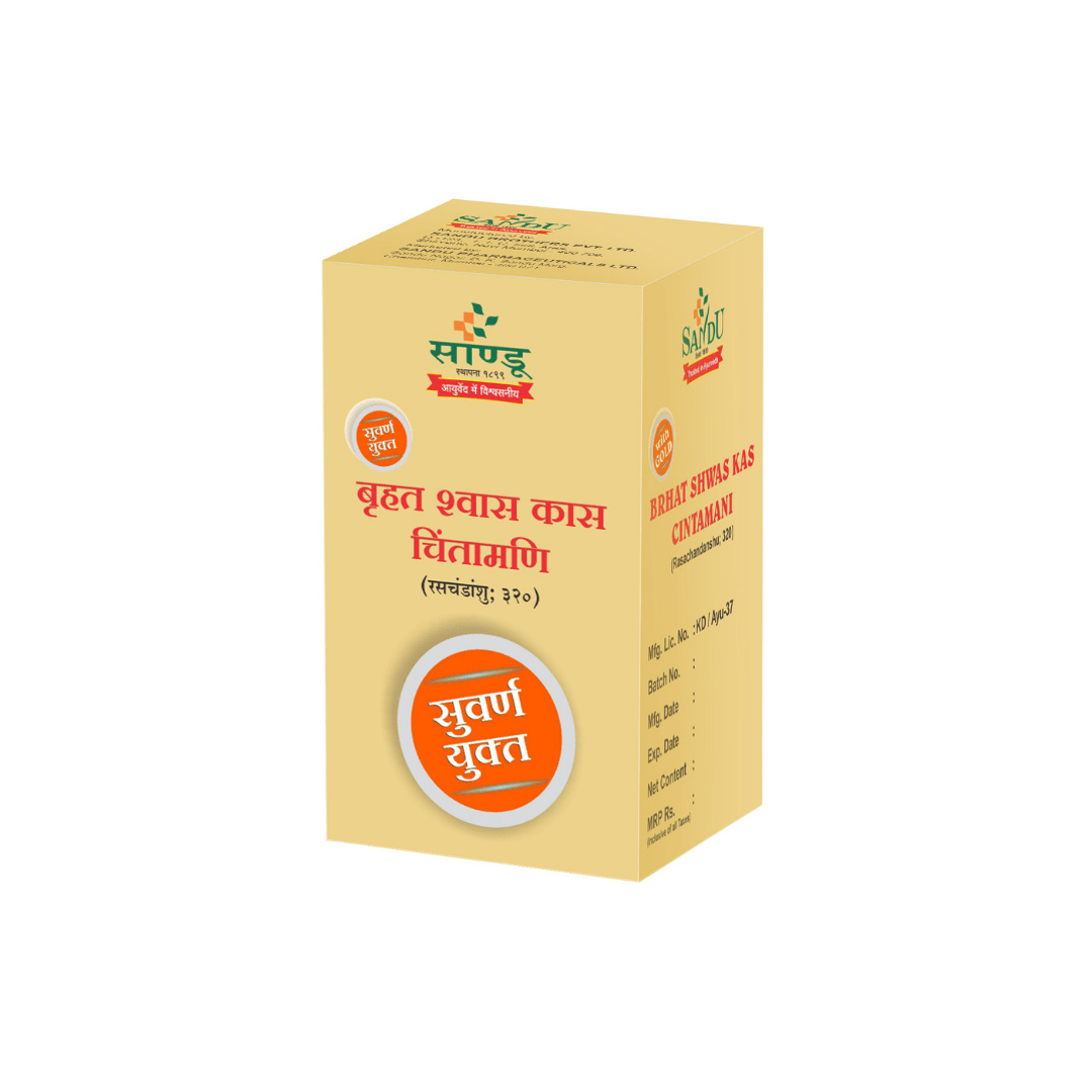 Sandu Ayurvedic Brhat Shwas Kas Chintamani Tablets
