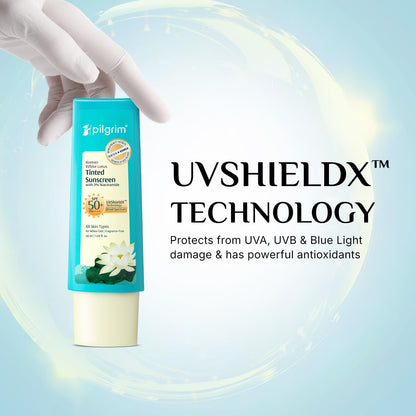 Pilgrim Cosmetics Korean White Lotus Tinted Sunscreen SPF 50+ PA++++ 50ml