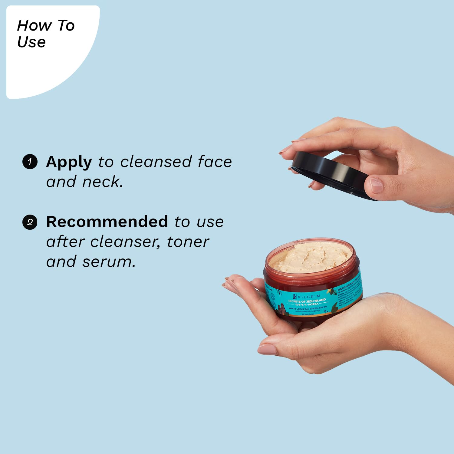 Pilgrim Cosmetics White Lotus Day Cream SPF 50 (PA+++) with Camellia & Yugdugu 100g