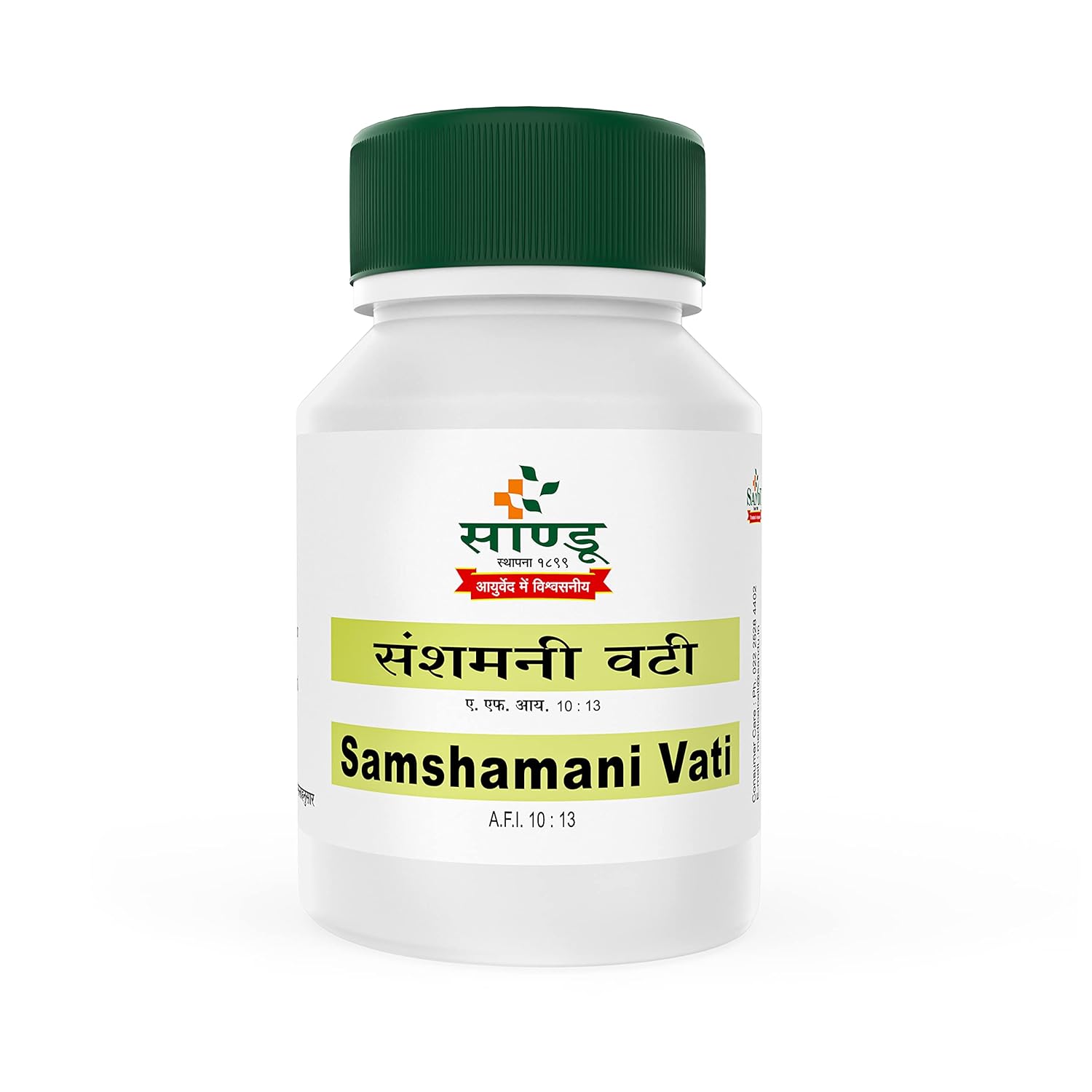 Sandu Ayurvedic Samshamani Vati 125 Mg 30 Tablets