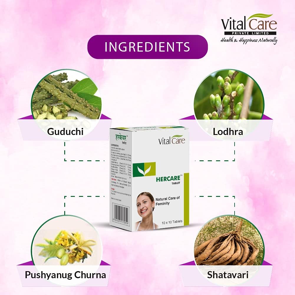 Vital Care Ayurvedic Hercare Syrup & Tablets