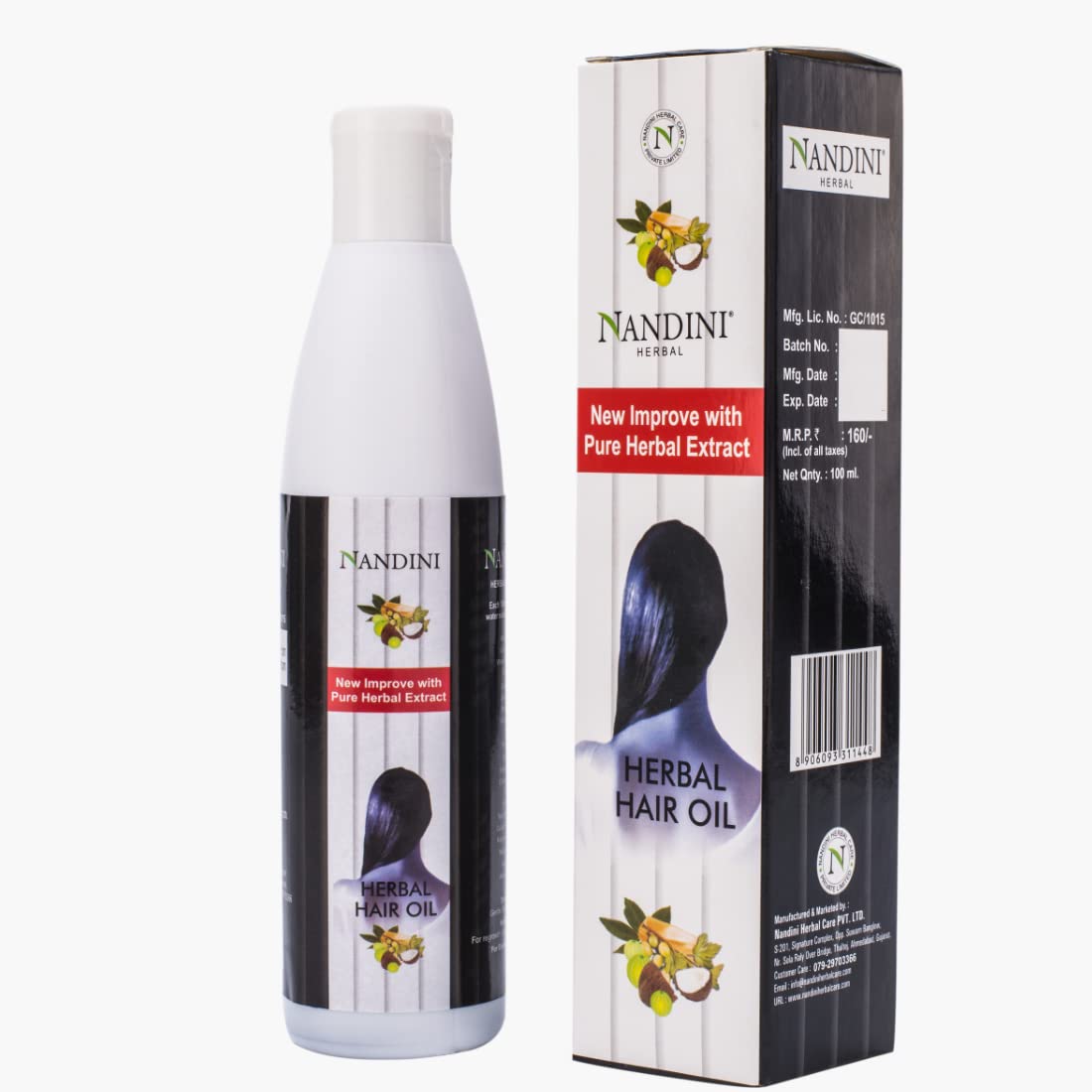 Nandini Ayurvedic Herbal Hair Oil With Pure Herbal Extract 100ml