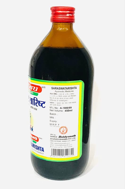 Baidyanath Ayurvedic Saraswatarishta Liquid 450ml