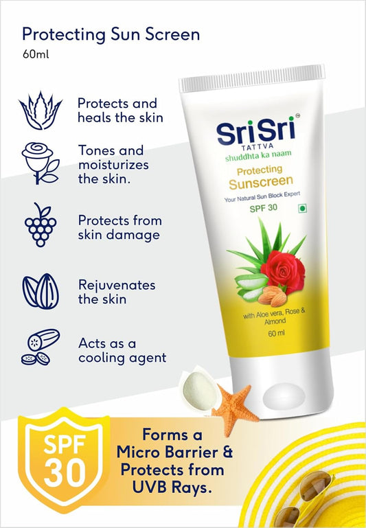 Sri Sri Tattva Protecting Sunscreen SPF 30 Cream 60ml