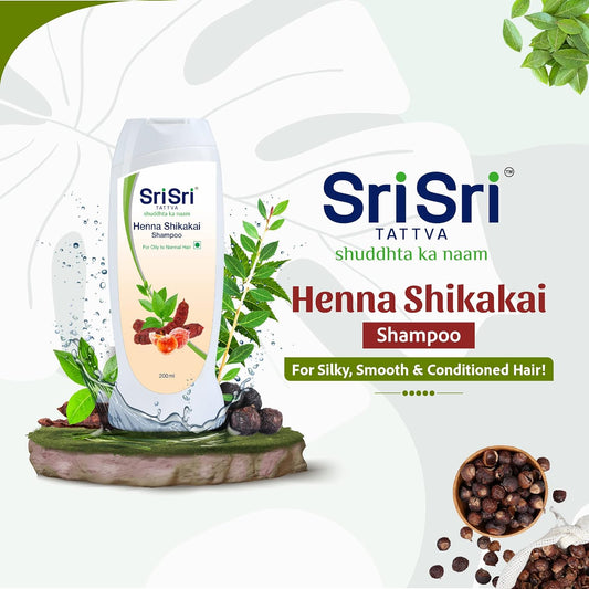 Sri Sri Tattva Ayurvedic Henna Shikakai For Oily To Normal Hair Shampoo 200ml