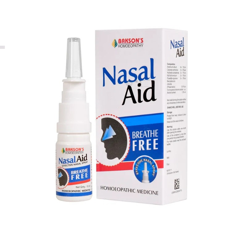 Bakson's Homoeopathy Nasal Aid Effective Nasal Spray 10ml