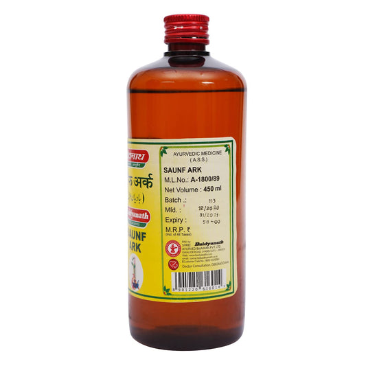 Baidyanath Ayurvedische Jhansi Saunf Ark Flüssigkeit 450ml