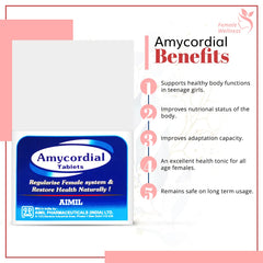 Aimil Ayurvedic Amycordial Nourishment Health Tonic Forte Syrup & Fort Tablets