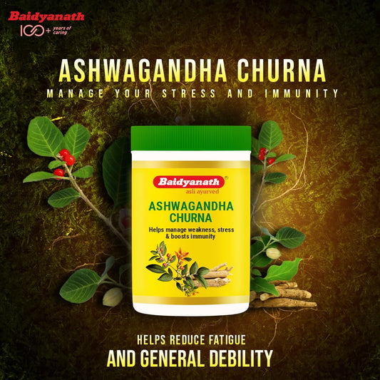 Baidyanath Ayurvedisches Ashwagandha Churna Pulver 100g