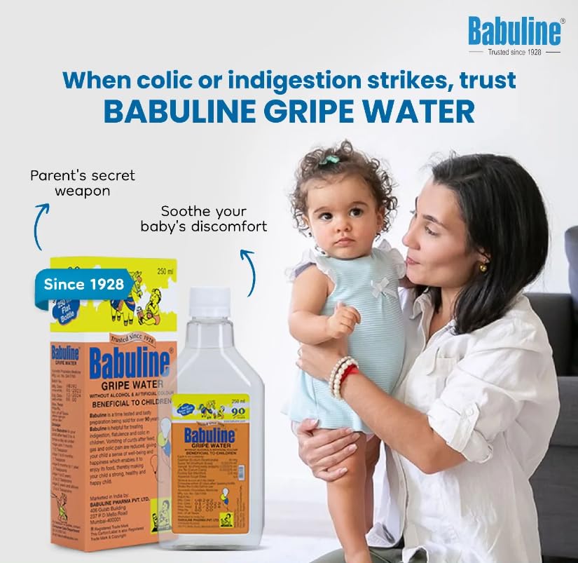Babuline Pharma Ayurvedic Babuline Baby Gripe Water For Baby Colic Pain Relief Liquid