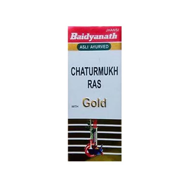 Baidyanath Ayurvedic Chaturmukh Ras (Suvarna.Yukta) 10 Tablets