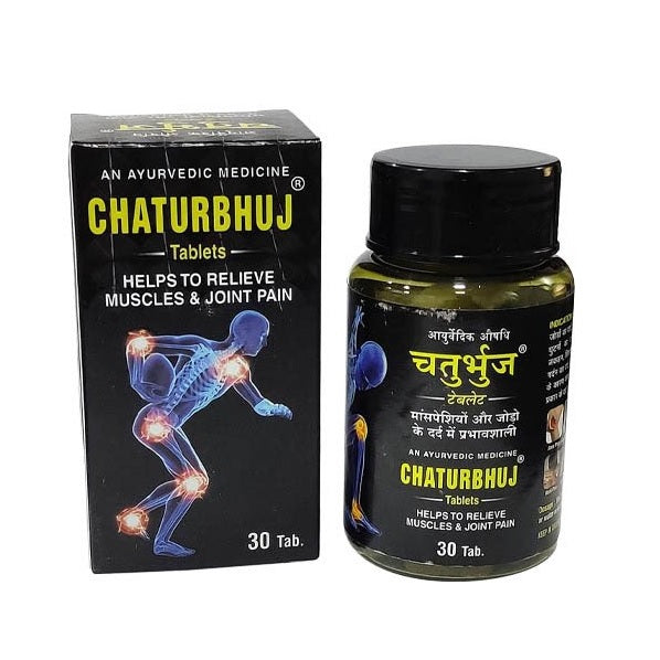 Chaturbhuj Ayurvedisches Öl und Tabletten zur Linderung von Muskel- und Gelenkschmerzen