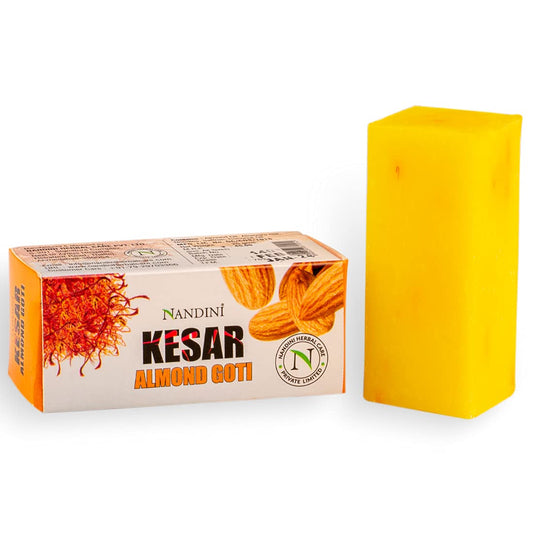 Nandini Ayurvedic Kesar & Almond Goti Facial Soap 25 G