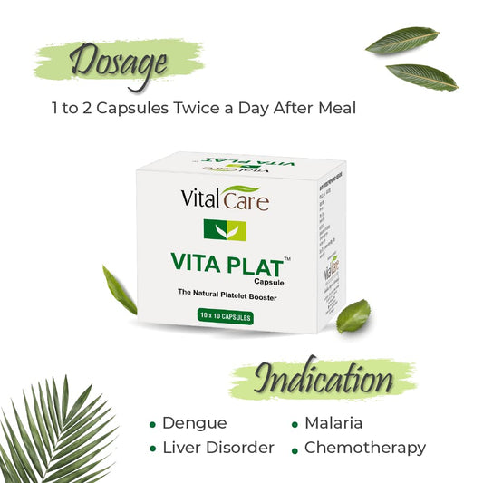 Vital Care Ayurvedic Vita Plat 100 Capsule