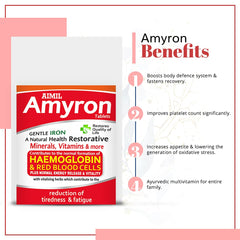 Aimil Ayurvedic Amyron Multivitamins With 34 Ingredients Reduce Tiredness Tablet & Syrup