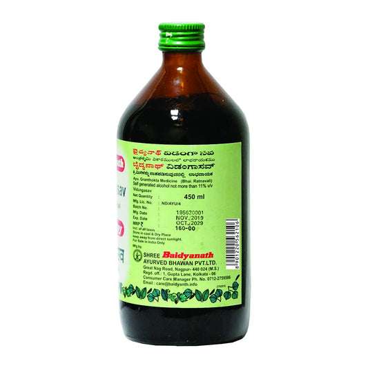 Baidyanath Ayurvedic Vidangasava Liquid 450ml