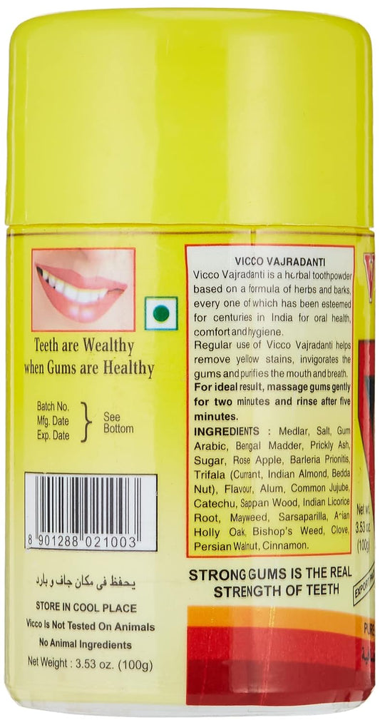 Vicco Vajradanti Tooth Powder For Healthy Teeth Gums Powder