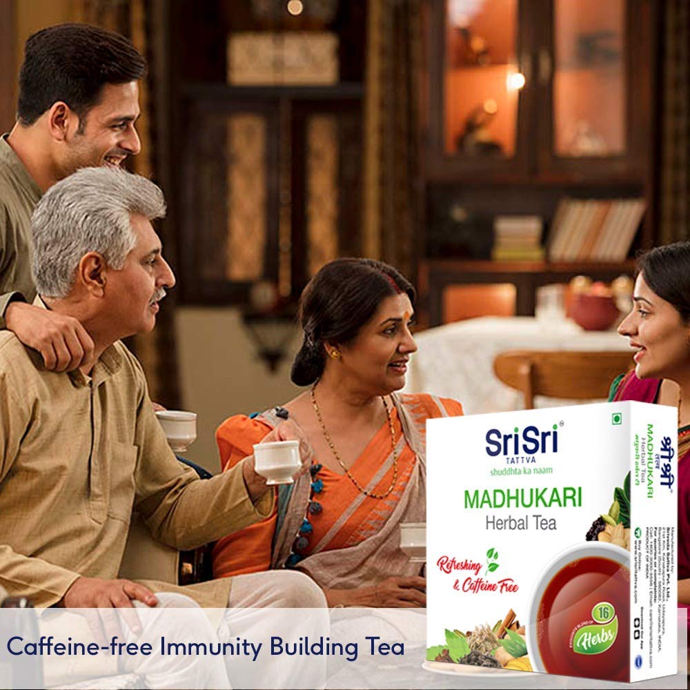 Sri Sri Tattva Ayurvedic Madhukari Herbal Refreshing & Caffeine Free Tea 100g