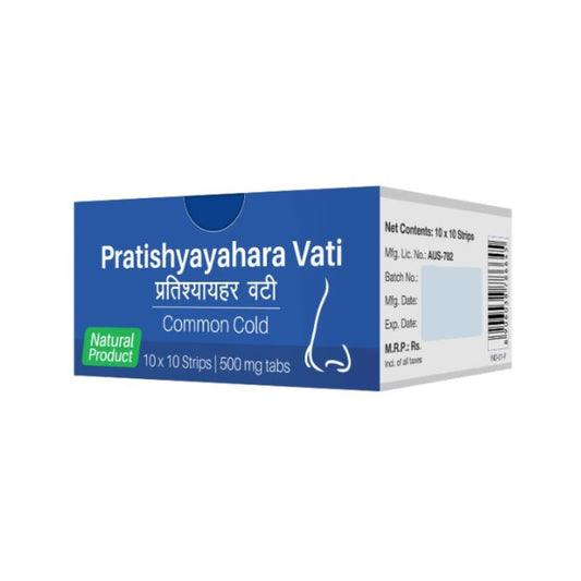 Sri Sri Tattva Ayurvedic Pratishyayahara Vati 500mg Common Cold 100 Tablets