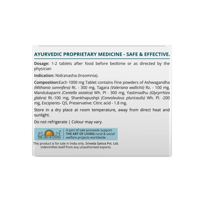 Sri Sri Tattva Ayurvedic Deep Slp Sleep Well 1000mg 100 Tablet