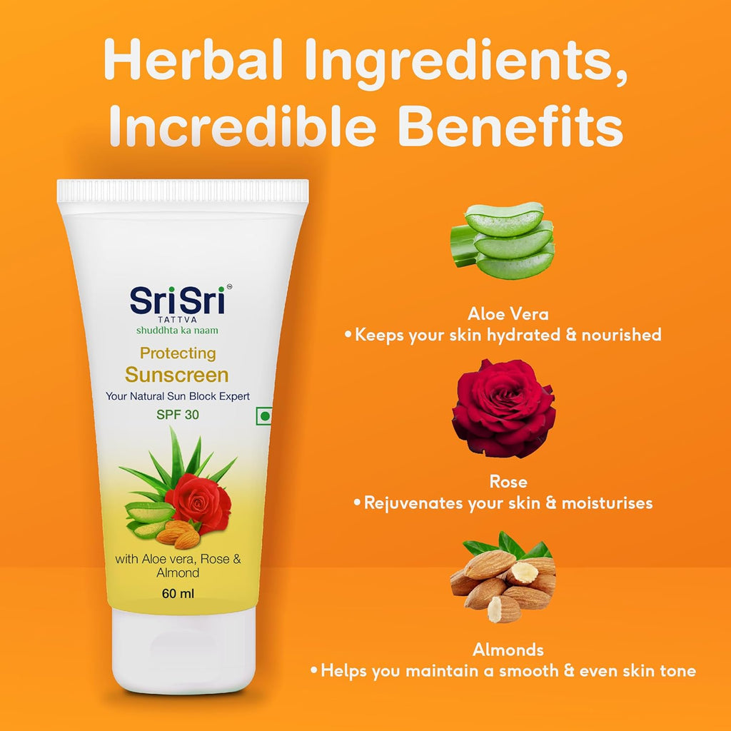 Sri Sri Tattva Protecting Sunscreen SPF 30 Cream 60ml