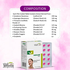 Vital Care Ayurvedic Hercare Natural Care Of Feminity Syrup & Tablets