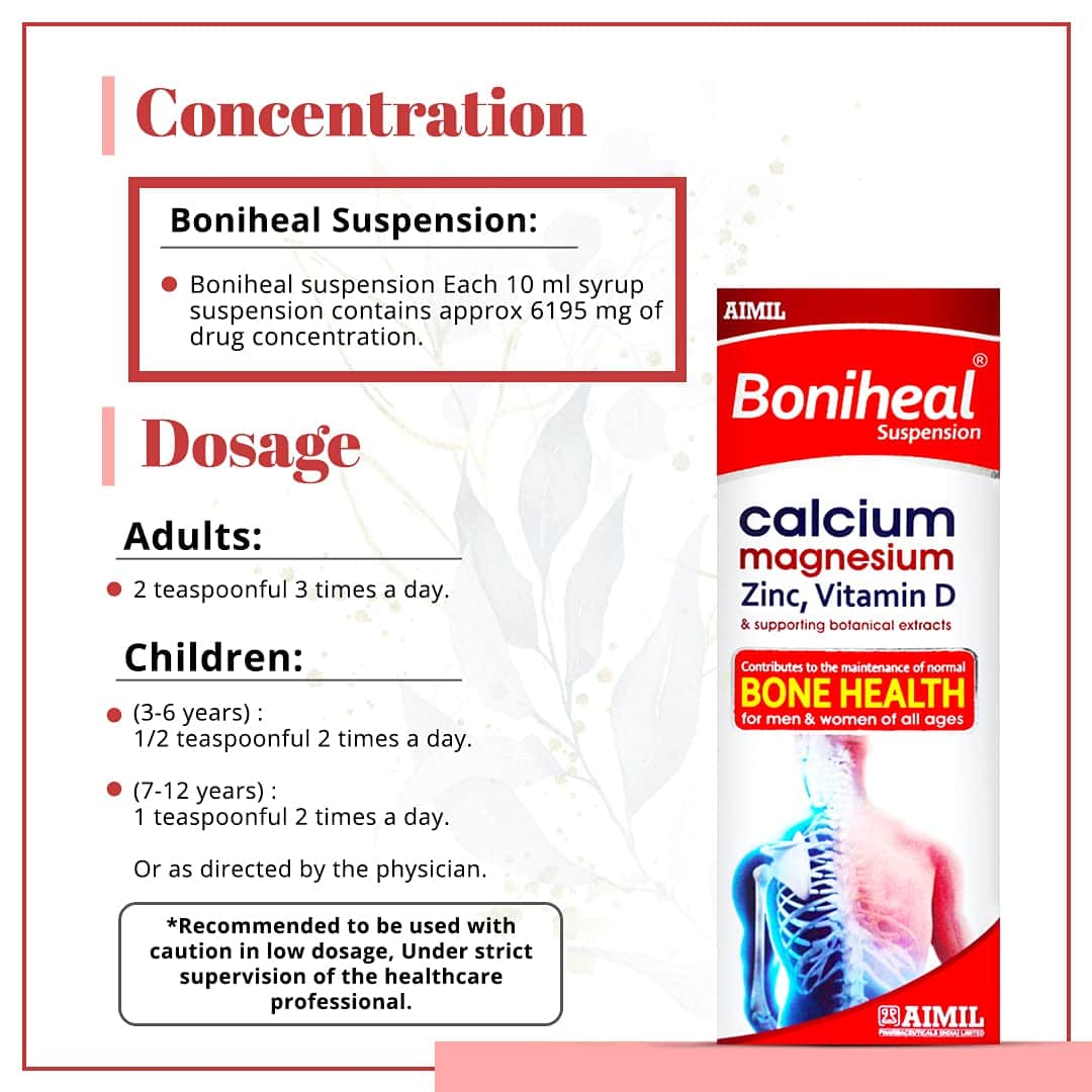 Aimil Boniheal Ayurvedic Bone Health Suspension & Tablet