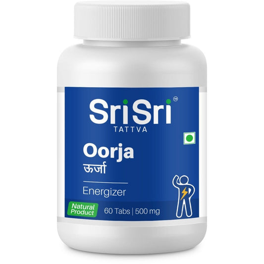 Sri Sri Tattva Ayurvedic Oorja 500mg Supports Energy (Energizer) Levels 60 Tablets