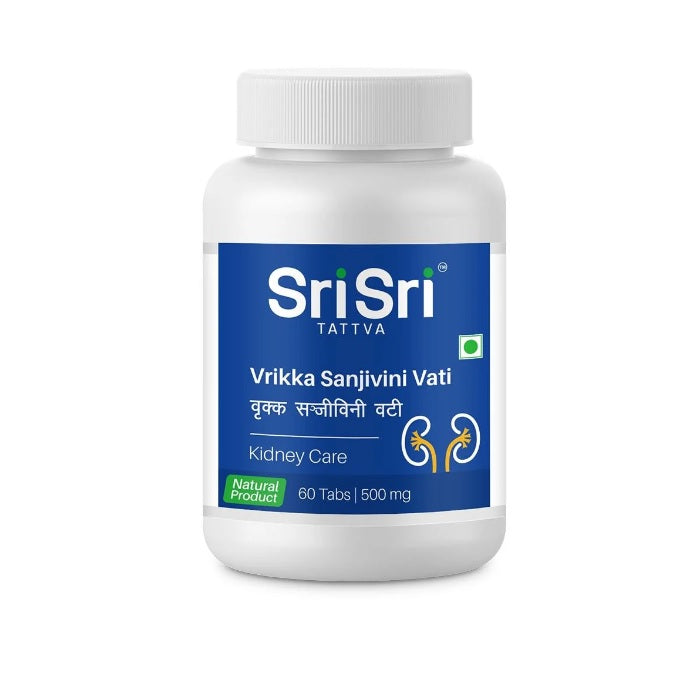 Sri Sri Tattva Ayurvedic Vrikka Sanjivini Vati, 500mg Kidney Care 60 Tablets