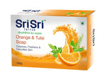 Sri Sri Tattva Orange &amp; Tulsi reinigt, erfrischt und entgiftet die Hautseife, 100 g