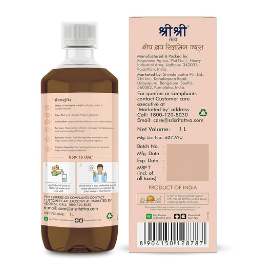 Sri Sri Tattva Ayurvedic Shape Up Slimming Juice For Weight Management Liquid 1 Litre