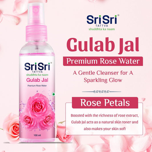 Sri Sri Tattva Gulab Jal Cleanses & Refreshes the Skin Premium Rose Water Spray 100ml