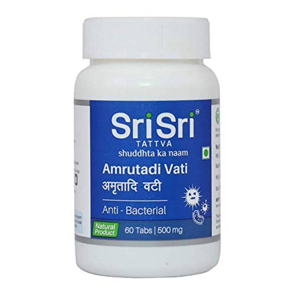 Sri Sri Tattva Ayurvedic Amrutadi Vati 500mg Antibakteriell 60 Tabletten
