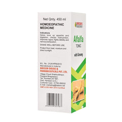 Bakson's Homoeopathy Alfalfa Tonic with Ginseng Health Tonic Liquid Syrup