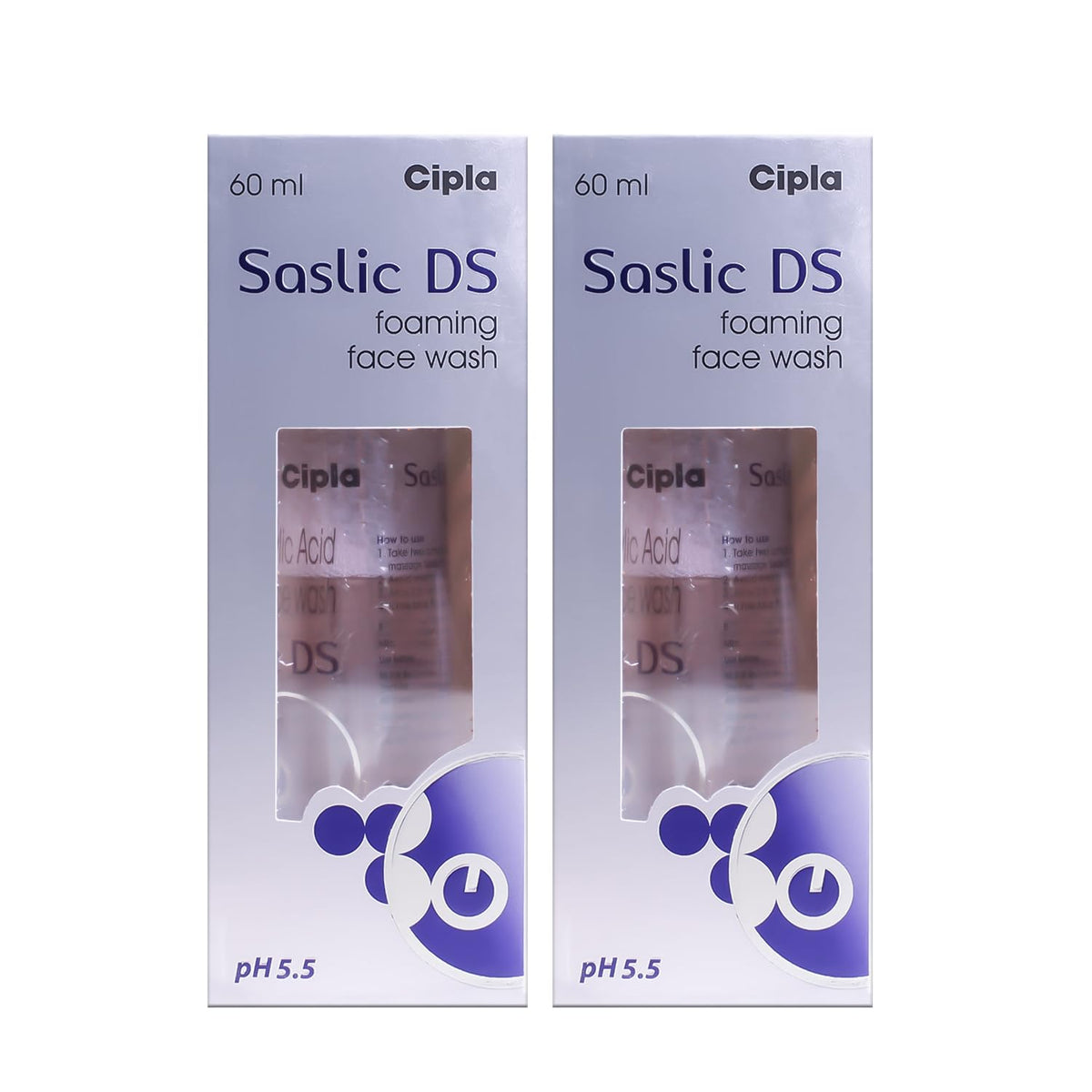 Saslic DS Foaming Face Wash (60ml) (pack of 2)