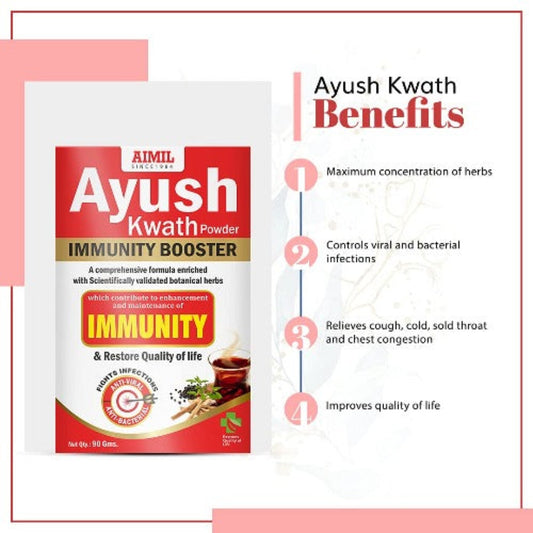 Aimil Ayurvedic Ayush Kwath Immunity Booster Fight Infection & Viruses Powder 90 Gm