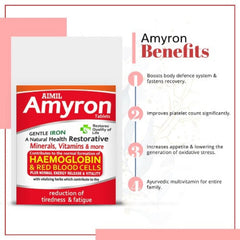 Aimil Ayurvedic Amyron Multivitamins With 34 Ingredients Reduce Tiredness Tablet & Syrup